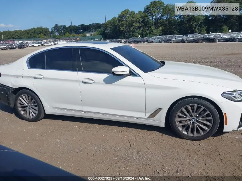 2021 BMW 530I xDrive VIN: WBA13BJ09MWX35128 Lot: 40327925