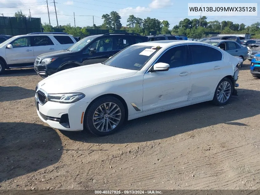 2021 BMW 530I xDrive VIN: WBA13BJ09MWX35128 Lot: 40327925