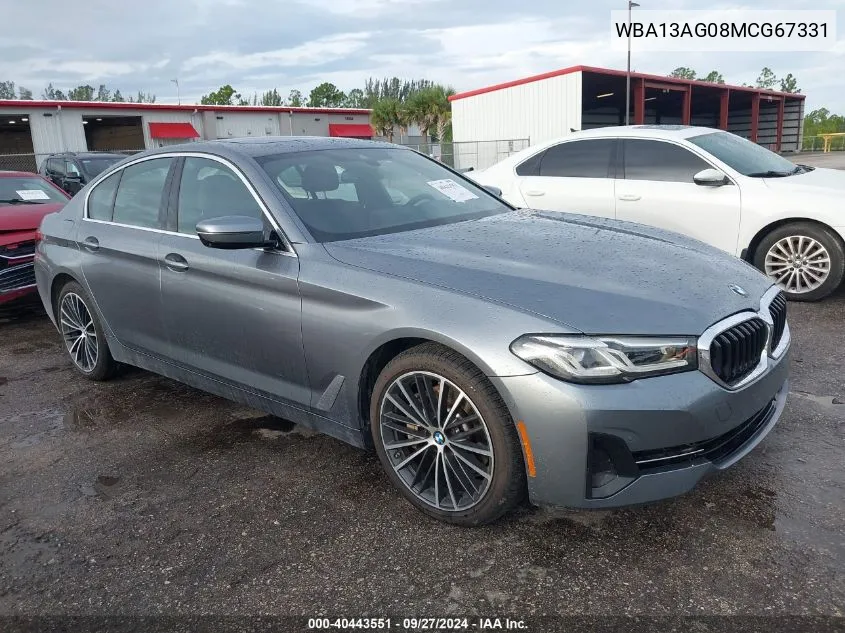 2021 BMW 530E VIN: WBA13AG08MCG67331 Lot: 40443551