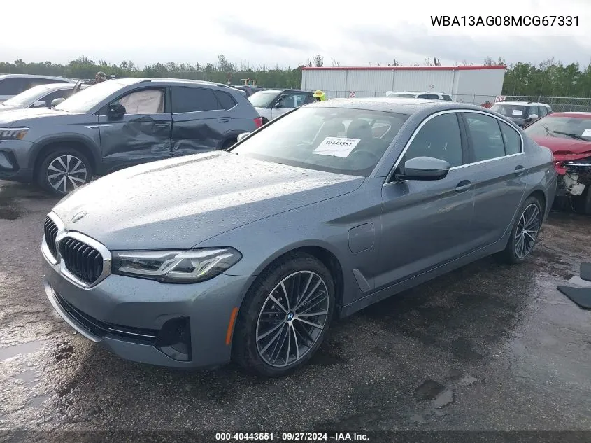 2021 BMW 530E VIN: WBA13AG08MCG67331 Lot: 40443551