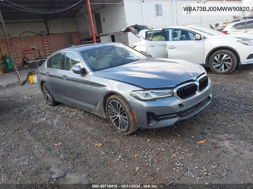 2021 BMW 540I xDrive VIN: WBA73BJ00MWW90820 Lot: 40718418