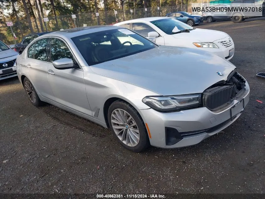 2021 BMW 530I VIN: WBA53BH09MWW97018 Lot: 40862381