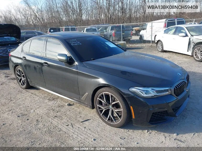 2022 BMW M550I xDrive VIN: WBA13BK08NCH59408 Lot: 38668134