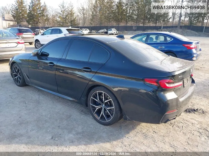 2022 BMW M550I xDrive VIN: WBA13BK08NCH59408 Lot: 38668134