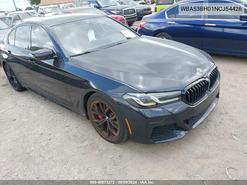 2022 BMW 530 I VIN: WBA53BH01NCJ54426 Lot: 40073272