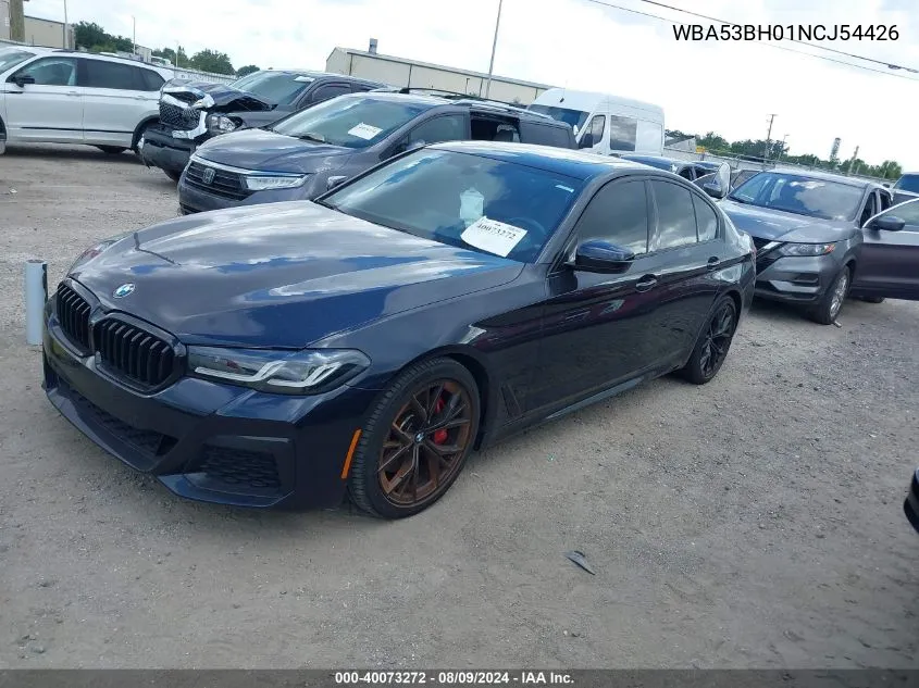 2022 BMW 530 I VIN: WBA53BH01NCJ54426 Lot: 40073272