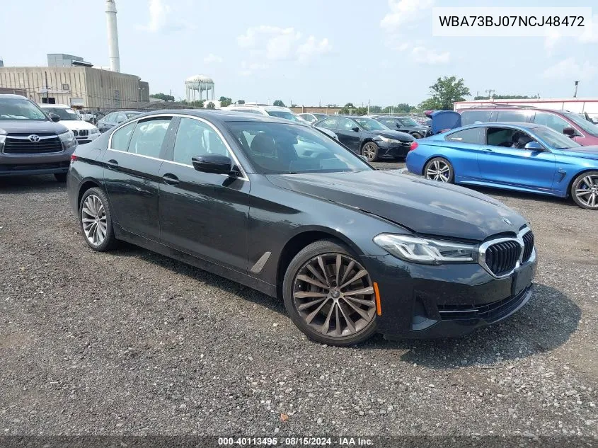 2022 BMW 540 I xDrive VIN: WBA73BJ07NCJ48472 Lot: 40113495