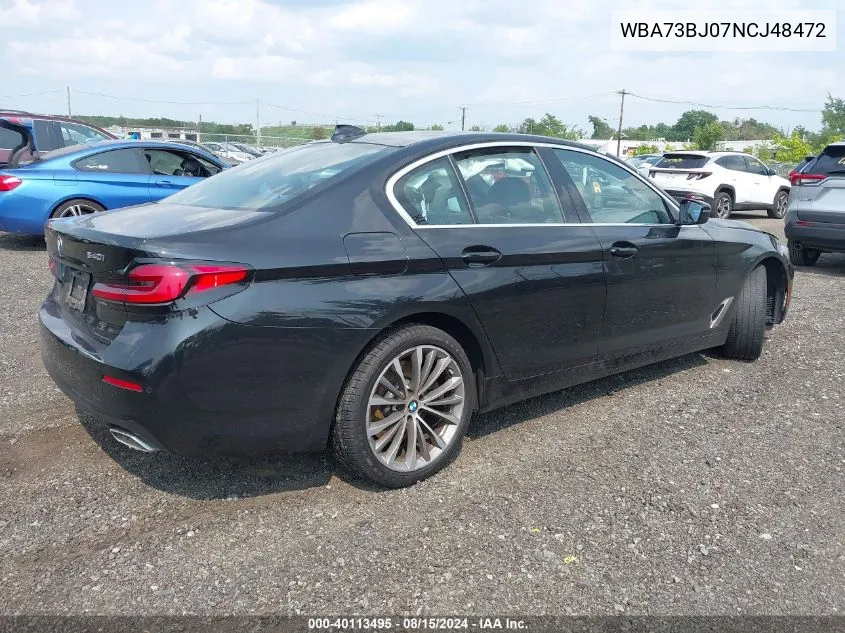 WBA73BJ07NCJ48472 2022 BMW 540 I xDrive