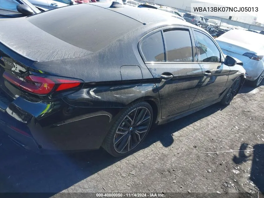 WBA13BK07NCJ05013 2022 BMW M550 I xDrive