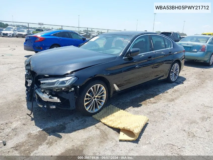 2023 BMW 530I VIN: WBA53BH05PWY21712 Lot: 38578936