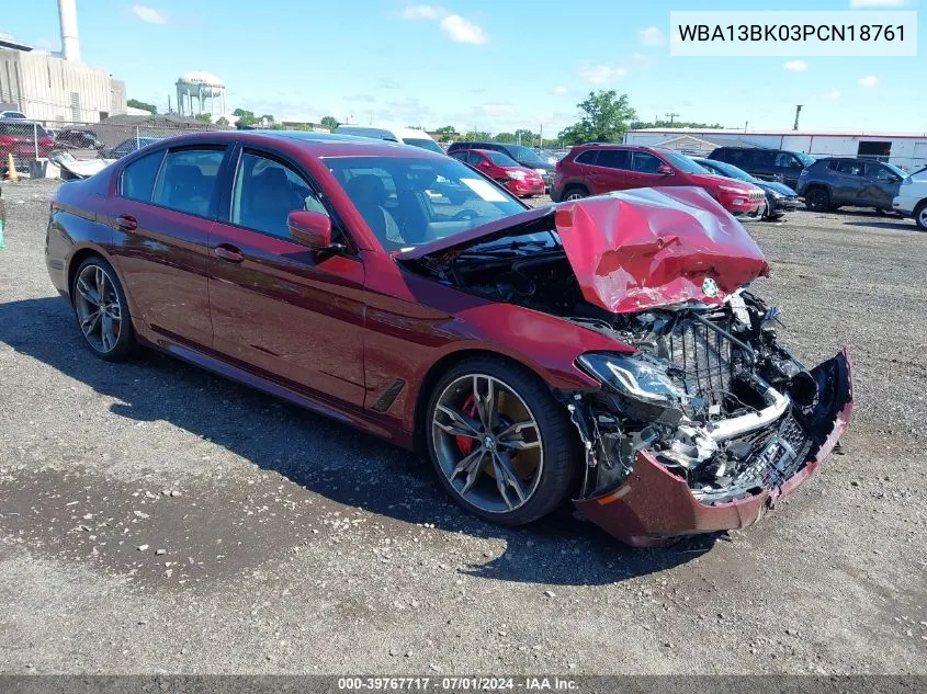 2023 BMW M550 I xDrive VIN: WBA13BK03PCN18761 Lot: 39767717