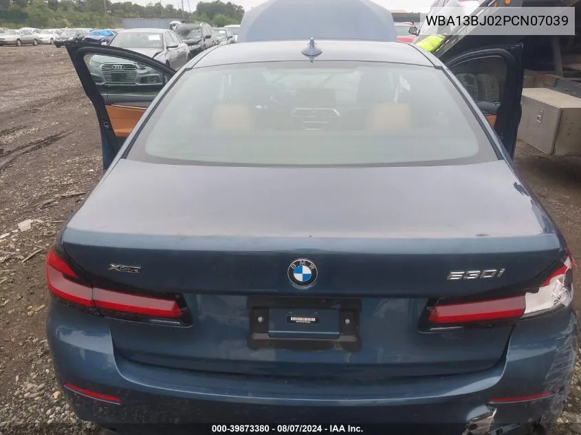 2023 BMW 530 I xDrive VIN: WBA13BJ02PCN07039 Lot: 39873380