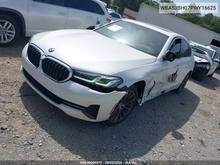 2023 BMW 530 I VIN: WBA53BH07PWY16625 Lot: 40006670