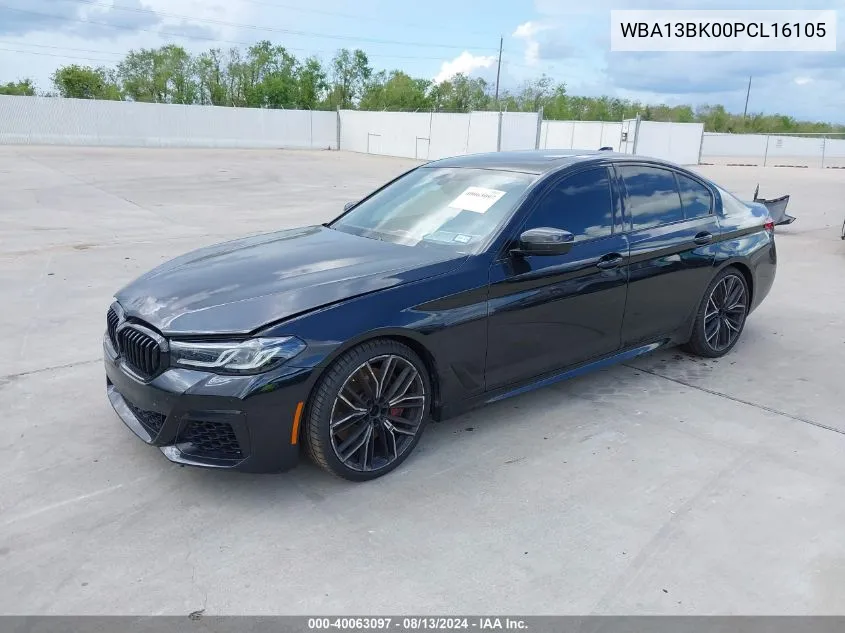 2023 BMW M550 I xDrive VIN: WBA13BK00PCL16105 Lot: 40063097