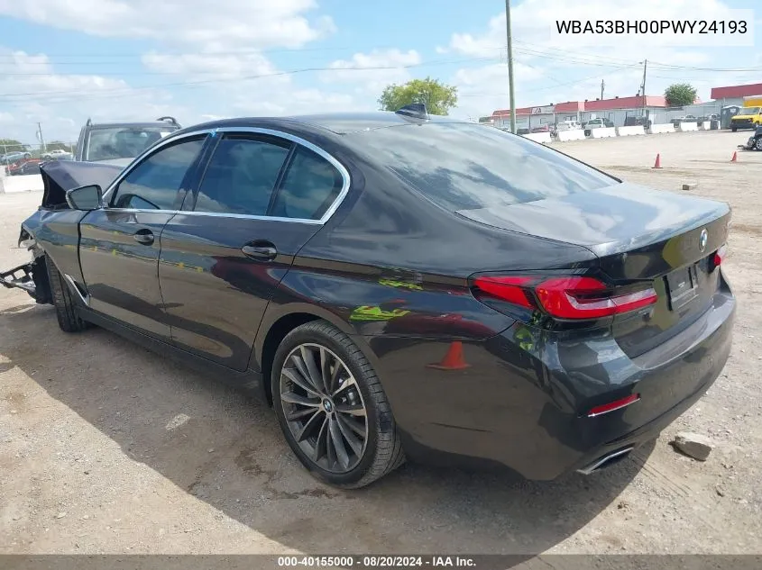 2023 BMW 530 I VIN: WBA53BH00PWY24193 Lot: 40155000