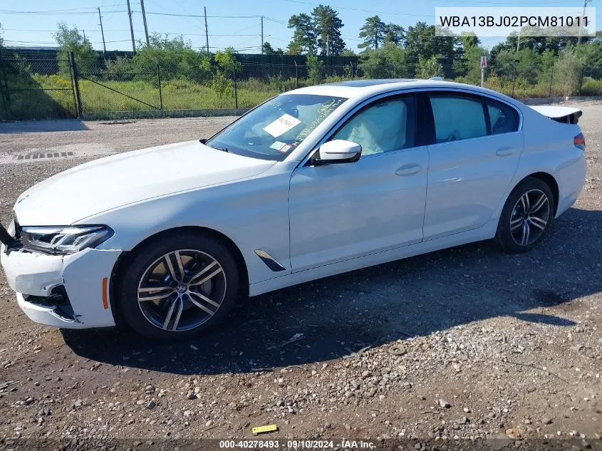 2023 BMW 530 Xi VIN: WBA13BJ02PCM81011 Lot: 40278493