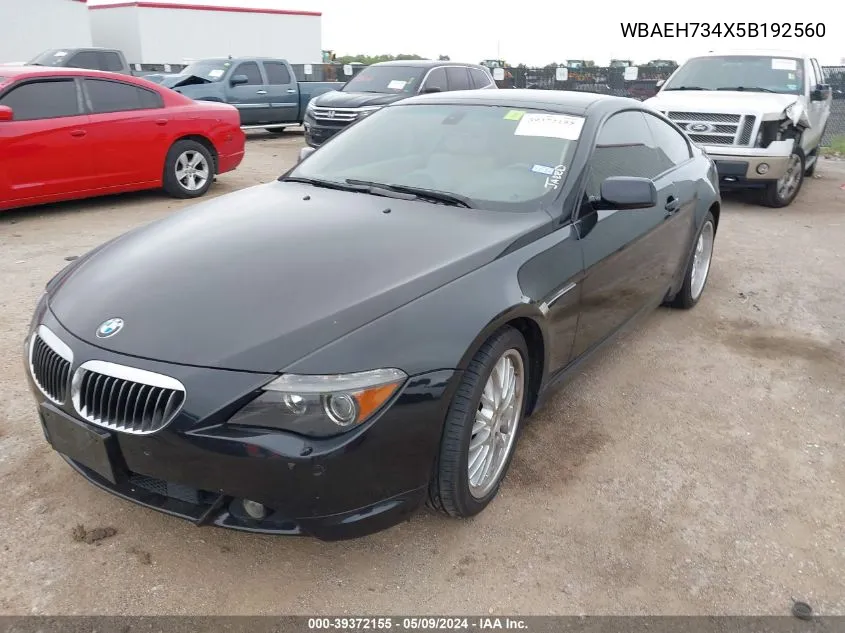 WBAEH734X5B192560 2005 BMW 645Ci