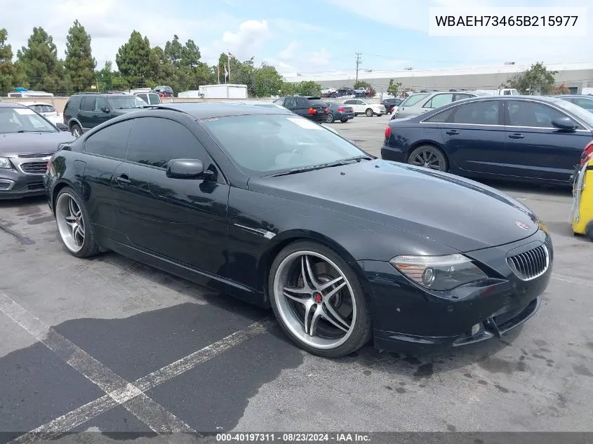 WBAEH73465B215977 2005 BMW 645Ci