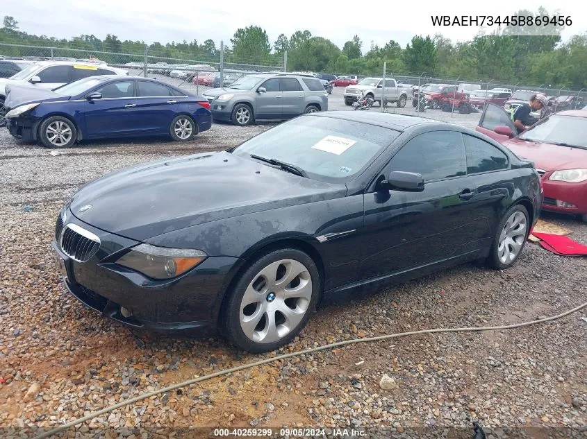 2005 BMW 645Ci VIN: WBAEH73445B869456 Lot: 40259299