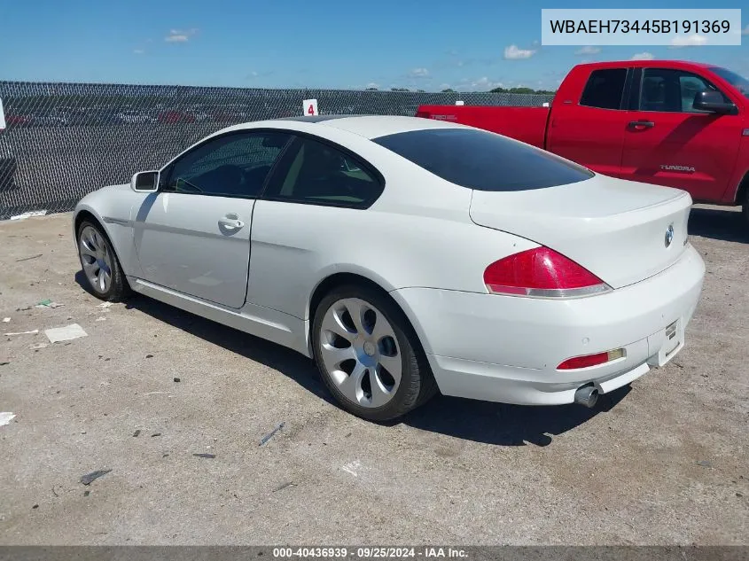 WBAEH73445B191369 2005 BMW 645Ci