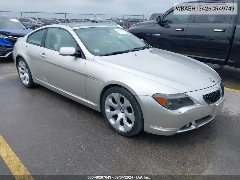 WBAEH13426CR49749 2006 BMW 650I