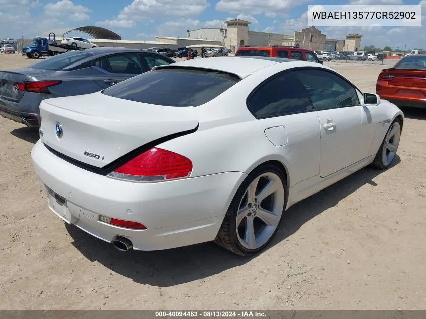 WBAEH13577CR52902 2007 BMW 650I