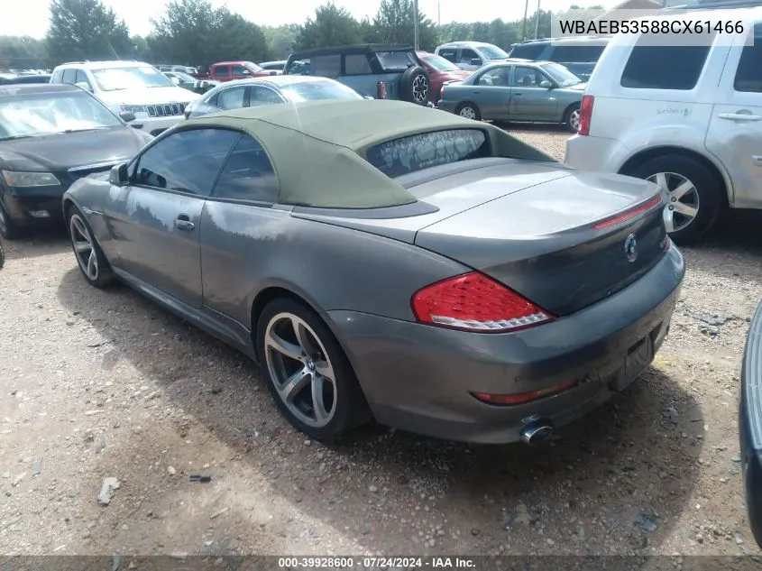 WBAEB53588CX61466 2008 BMW 650I