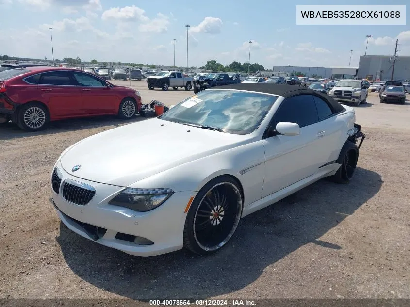 WBAEB53528CX61088 2008 BMW 650I