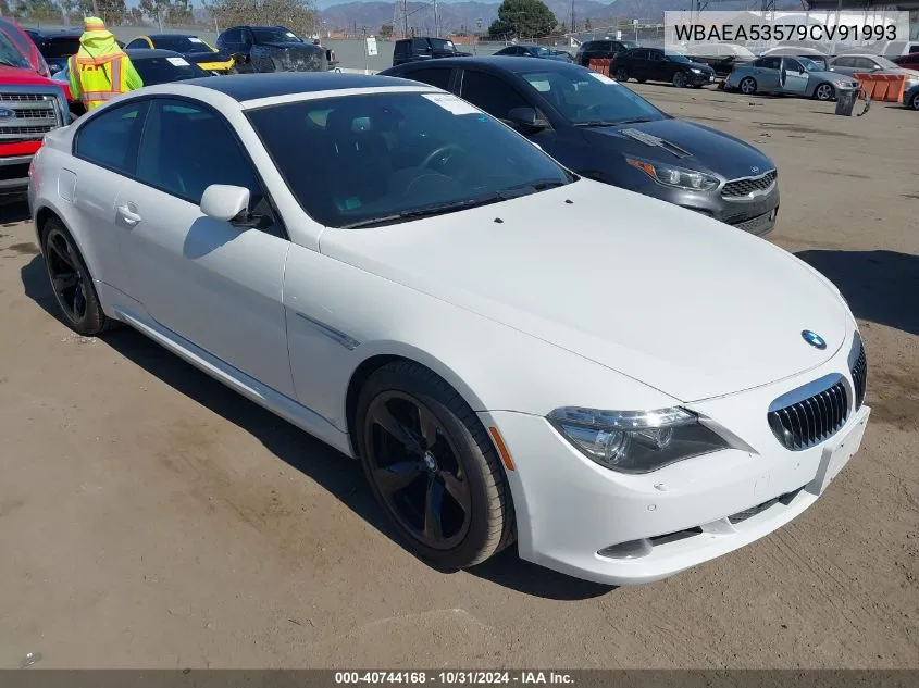 2009 BMW 650I VIN: WBAEA53579CV91993 Lot: 40744168