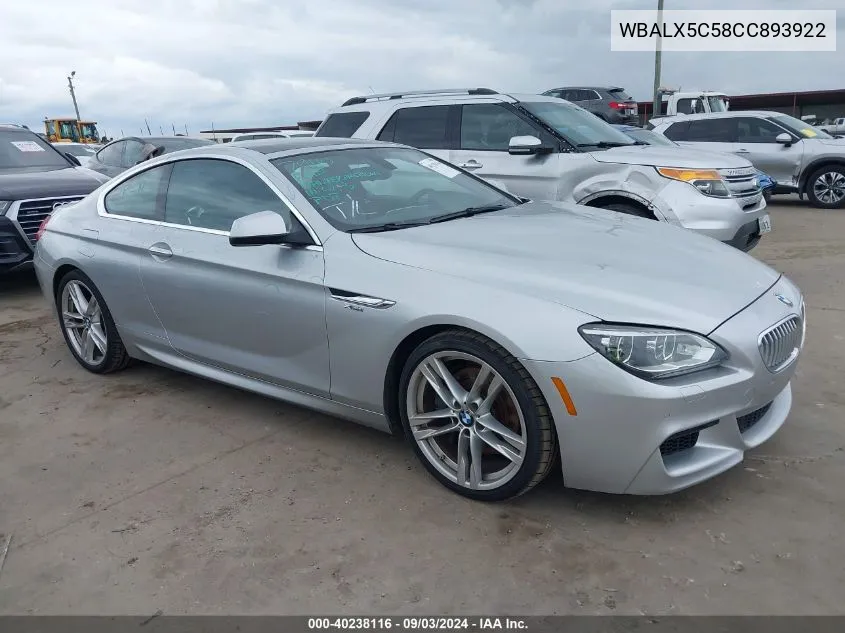 WBALX5C58CC893922 2012 BMW 650I xDrive