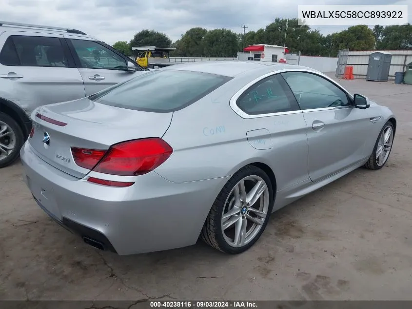 WBALX5C58CC893922 2012 BMW 650I xDrive