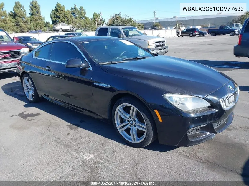 WBALX3C51CDV77633 2012 BMW 650I