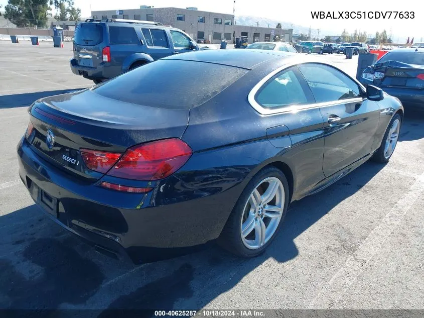 WBALX3C51CDV77633 2012 BMW 650I