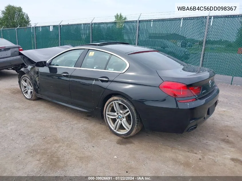 2013 BMW 650I Gran Coupe xDrive VIN: WBA6B4C56DD098367 Lot: 39926691