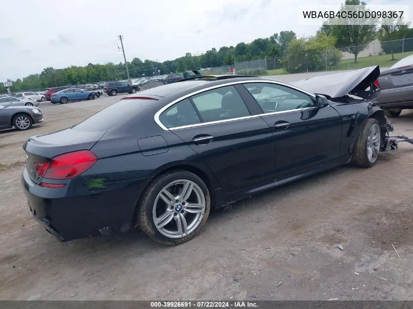 2013 BMW 650I Gran Coupe xDrive VIN: WBA6B4C56DD098367 Lot: 39926691