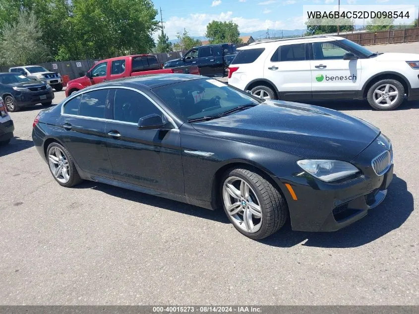 2013 BMW 650I Gran Coupe xDrive VIN: WBA6B4C52DD098544 Lot: 40015273