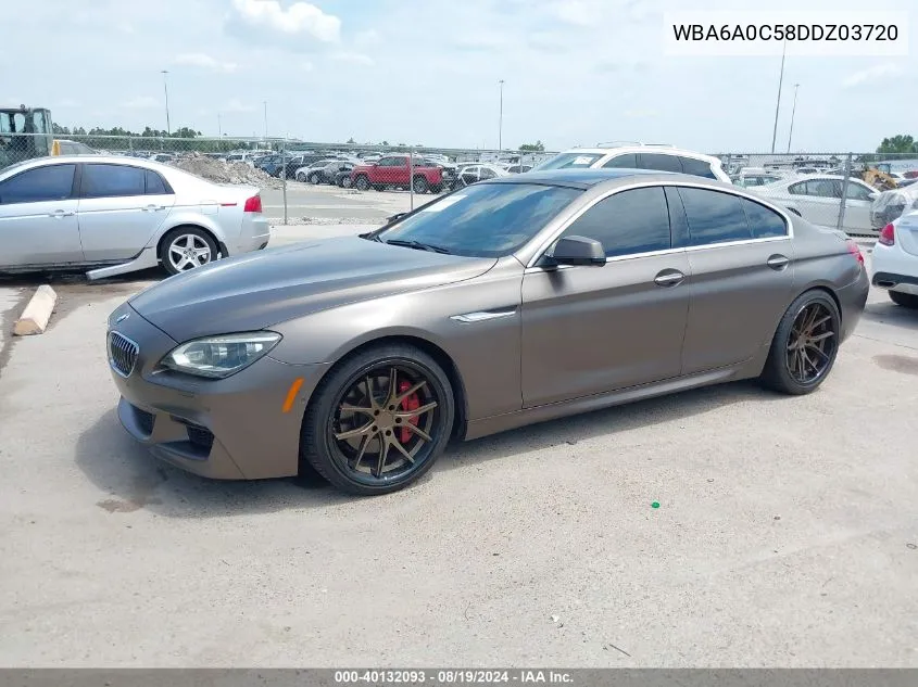 2013 BMW 640I Gran Coupe VIN: WBA6A0C58DDZ03720 Lot: 40132093