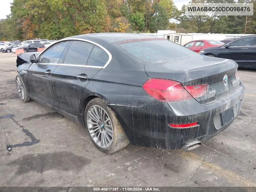 2013 BMW 650I Gran Coupe xDrive VIN: WBA6B4C50DD098476 Lot: 40817397