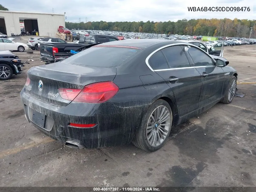 2013 BMW 650I Gran Coupe xDrive VIN: WBA6B4C50DD098476 Lot: 40817397