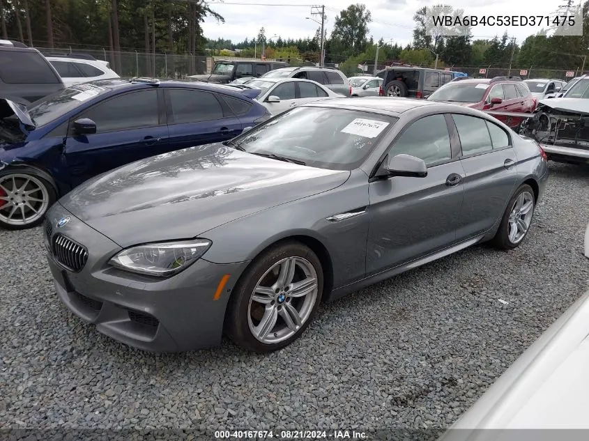 2014 BMW 650I Gran Coupe xDrive VIN: WBA6B4C53ED371475 Lot: 40167674