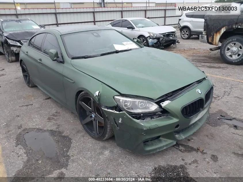 WBA6B2C5XFD130003 2015 BMW 650I Gran Coupe