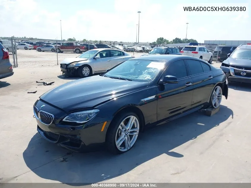 2017 BMW 640I Gran Coupe VIN: WBA6D0C5XHG639380 Lot: 40368950