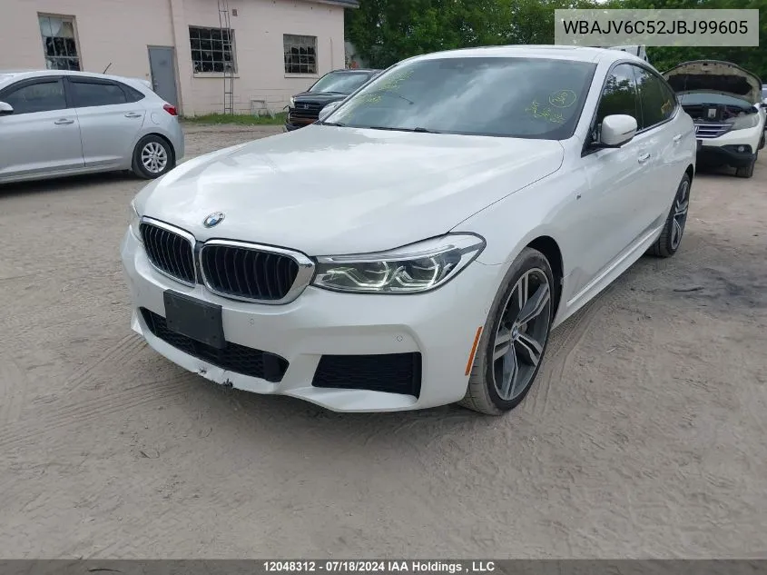 2018 BMW 6 Series VIN: WBAJV6C52JBJ99605 Lot: 12048312