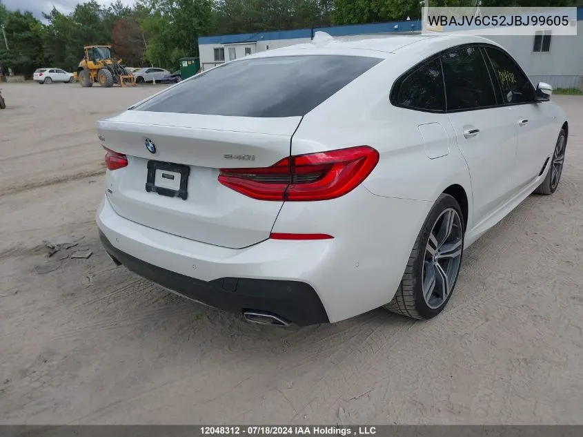 2018 BMW 6 Series VIN: WBAJV6C52JBJ99605 Lot: 12048312