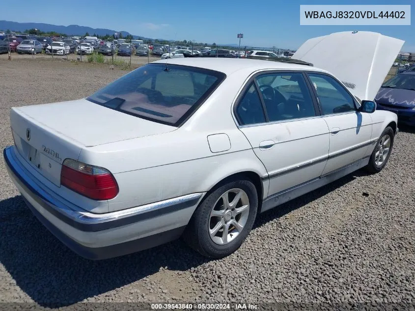 1997 BMW 740Il VIN: WBAGJ8320VDL44402 Lot: 39543840