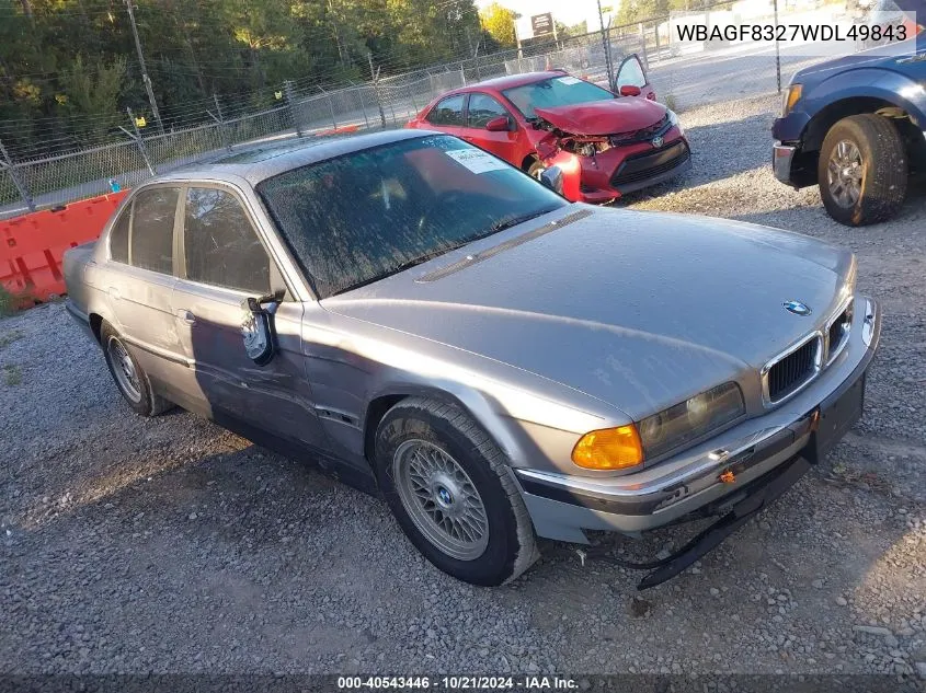 1998 BMW 740Ia I Automatic VIN: WBAGF8327WDL49843 Lot: 40543446