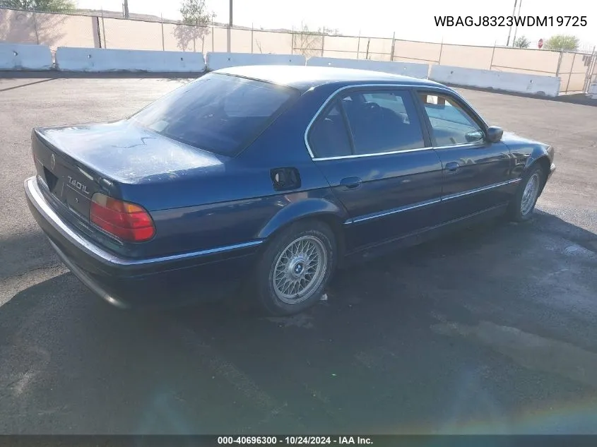 1998 BMW 740Il Il VIN: WBAGJ8323WDM19725 Lot: 40696300