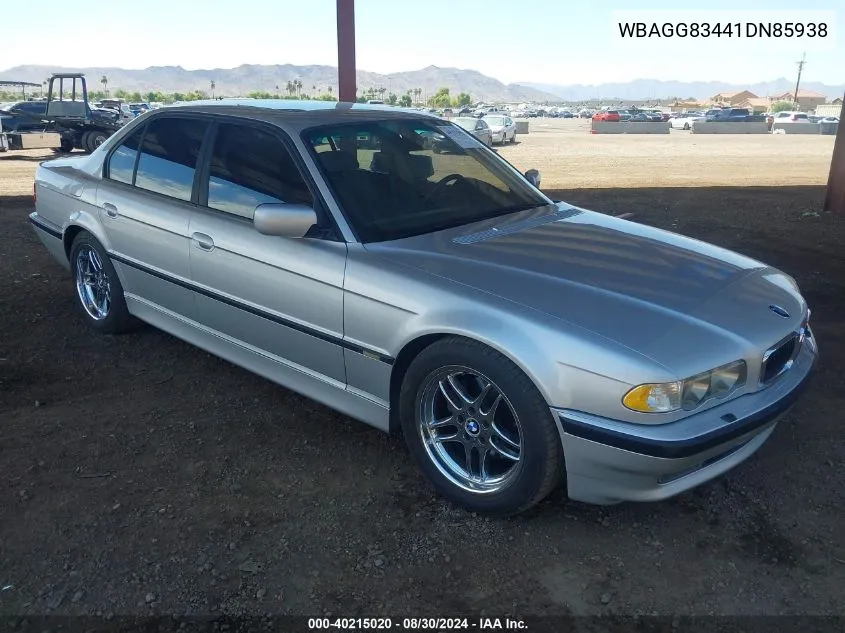 2001 BMW 740Ia VIN: WBAGG83441DN85938 Lot: 40215020