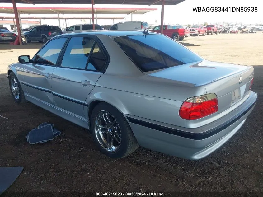 WBAGG83441DN85938 2001 BMW 740Ia