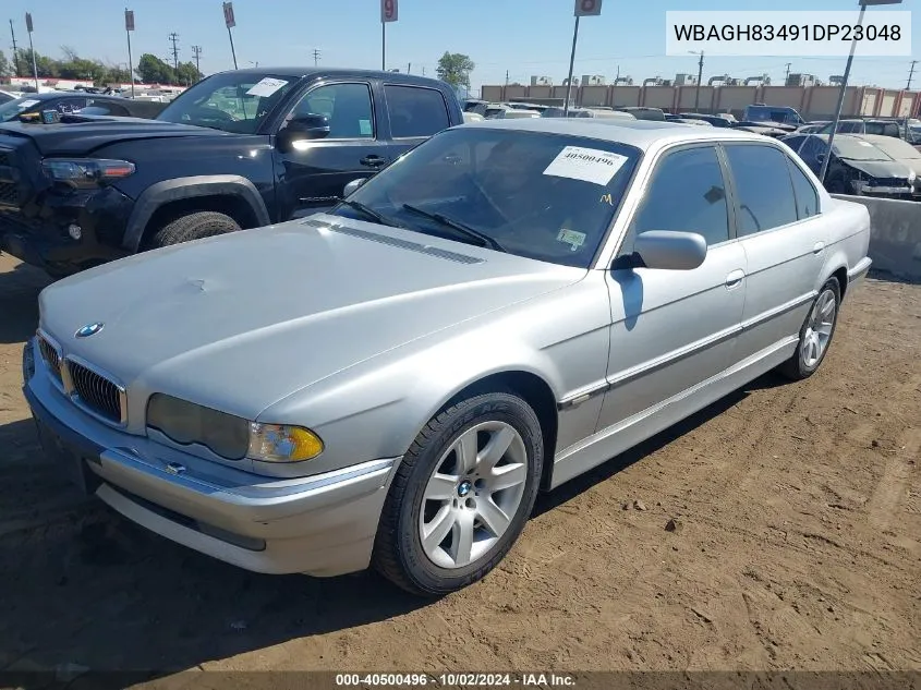 2001 BMW 740Il VIN: WBAGH83491DP23048 Lot: 40500496